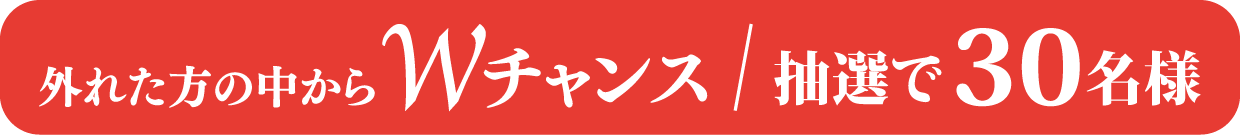 外れた方の中からWチャンス / 抽選で30名様